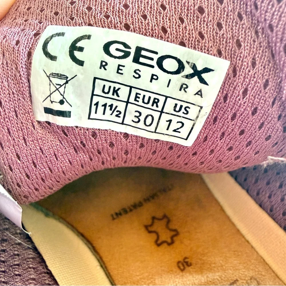 Geox J Spaziale Light Up Sneakers Dark Pink Girls US 12 EU 30